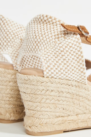 Splitleren Espadrilles met Sleehak Jaen - Camel