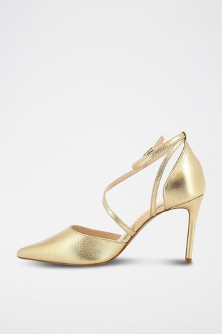 Leren Sandalen met Hak Endiablée - Goudkleurig