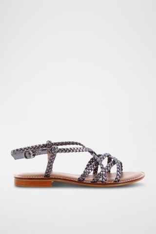 Leren Sandalen Ella - Zilverkleurig