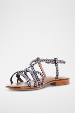 Leren Sandalen Ella - Zilverkleurig