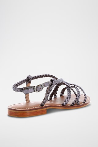 Leren Sandalen Ella - Zilverkleurig