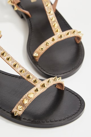 Geitenleren Sandalen Spring - Goudkleurig