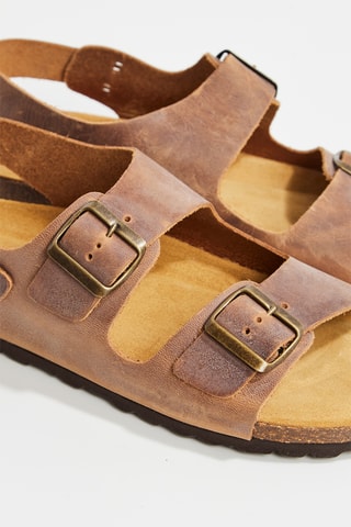 Sandales en cuir Flassan - Marron clair