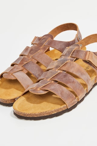 Sandales en cuir Figeac - Marron