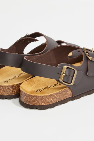 Sandales en cuir Flassan - Marron foncé