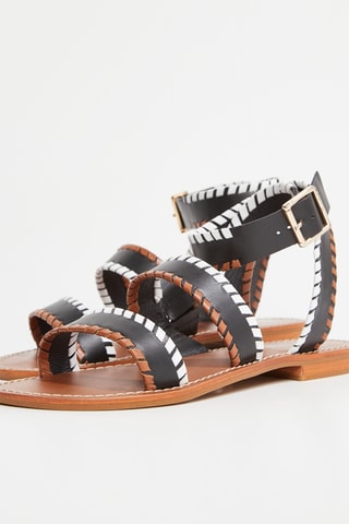 Geitenleren Sandalen Sonya - Zwart