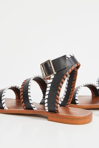 Geitenleren Sandalen Sonya - Zwart