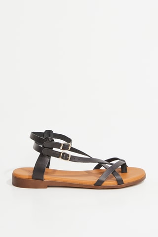 Leren Sandalen Papillona - Zwart