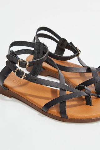 Leren Sandalen Papillona - Zwart