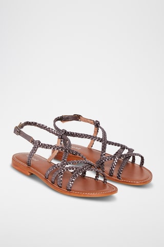 Leren Sandalen Luna - Grijs