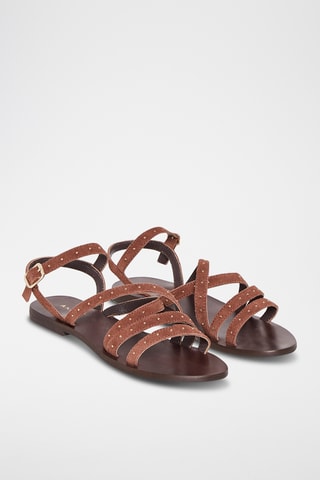 Schapennubuck Sandalen Delta - Bruin