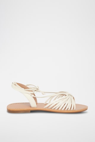 Geitenleren Romeinse Sandalen Diva - Beige