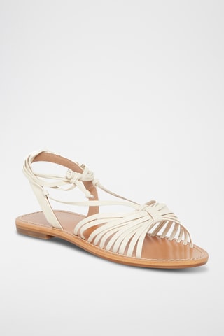 Geitenleren Romeinse Sandalen Diva - Beige