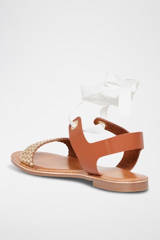 Geitenleren Romeinse Sandalen Paolina - Goudkleurig