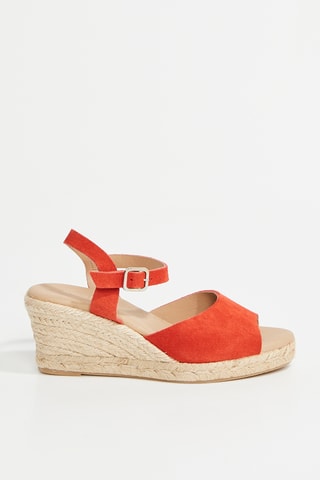 Splitleren Sandalen met Sleehak Joanna - Oranje