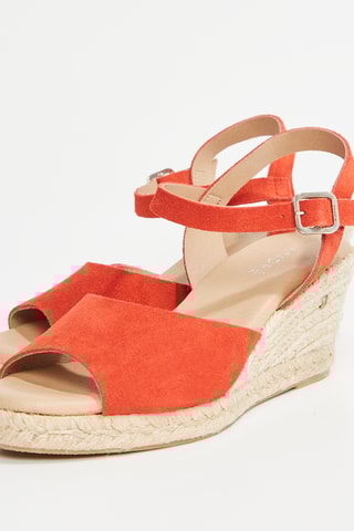 Splitleren Sandalen met Sleehak Joanna - Oranje