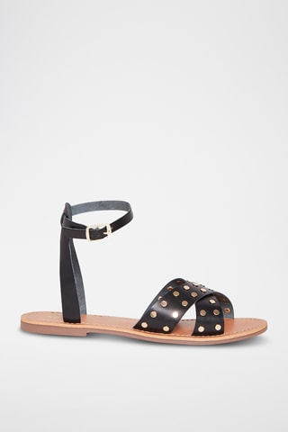 Geitenleren Sandalen Elvire - Zwart