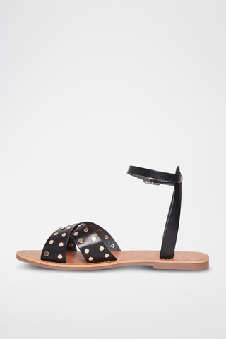 Geitenleren Sandalen Elvire - Zwart