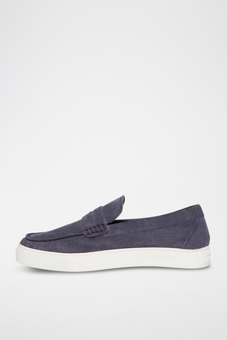 Nubuck Mocassins Romain - Marineblauw