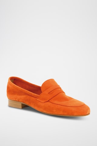 Mocassins en cuir de chèvre nubuck Awa - Orange