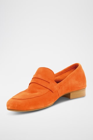 Mocassins en cuir de chèvre nubuck Awa - Orange