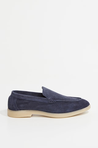Nubuck Mocassins Amaury - Marineblauw