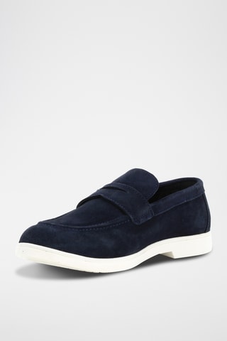 Nubuck Mocassins Antoine - Marineblauw