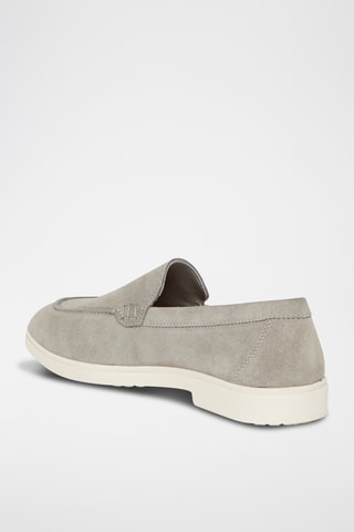 Nubuck Mocassins Clement - lichtgrijs