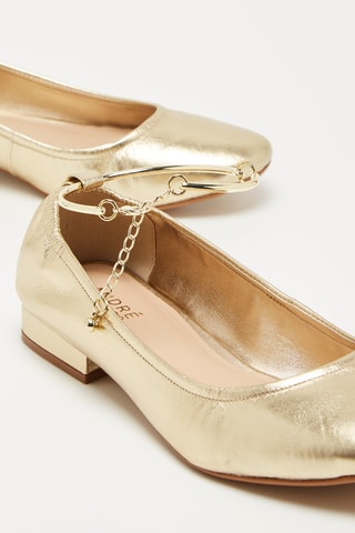 Leren Ballerina’s L’Amoureuse - Goudkleurig 