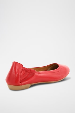 Leren Ballerina's Nina - Rood