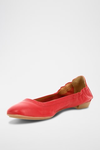 Leren Ballerina's Nina - Rood