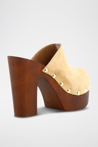 Splitleren Clogs met Hak Gisele - Beige