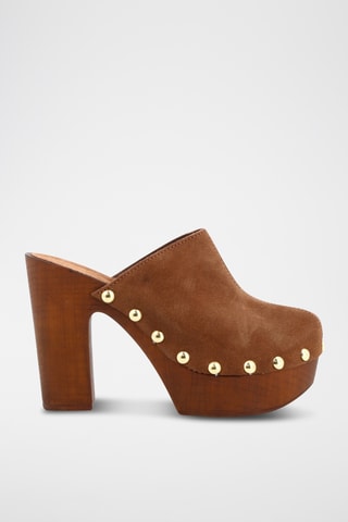 Splitleren Clogs met Hak Gisele - Bruin