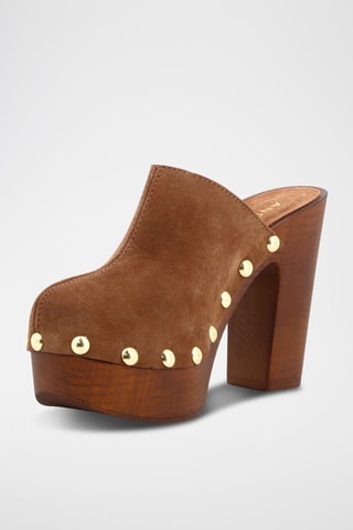 Splitleren Clogs met Hak Gisele - Bruin