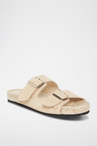 Nubuck Muiltjes Sandy - Ecru