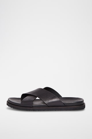 Mules en cuir Ben - Noir