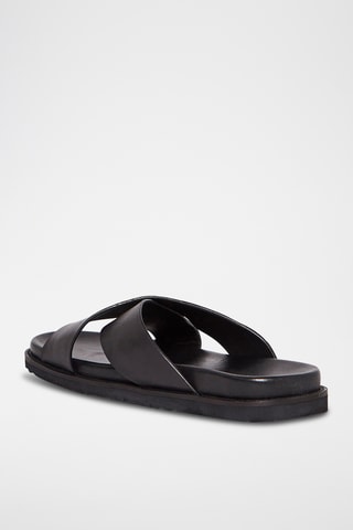 Mules en cuir Ben - Noir