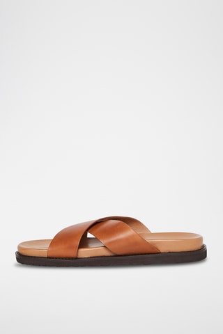 Mules en cuir Ben - Camel