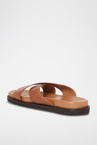 Mules en cuir Ben - Camel