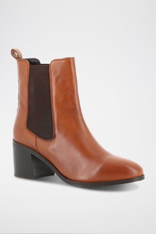 Leren Chelsea Boots Elysa - Camel