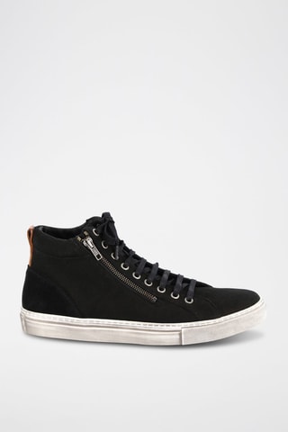 Hoge Nubuck Sneakers Rosaro - Zwart