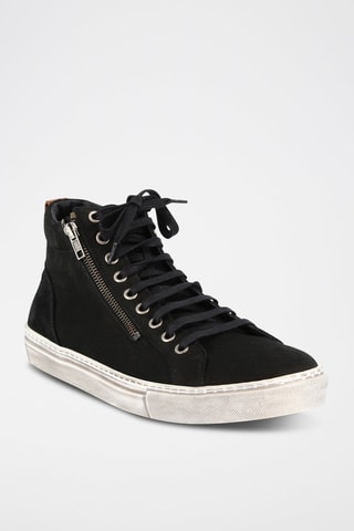 Hoge Nubuck Sneakers Rosaro - Zwart