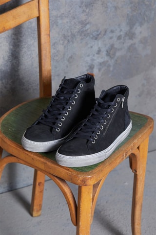 Hoge Nubuck Sneakers Rosaro - Zwart