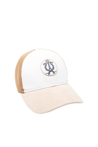 Gorra - Blanco y marrón claro