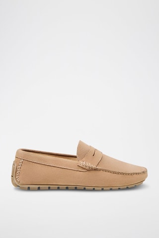Mocasines de piel - Beige