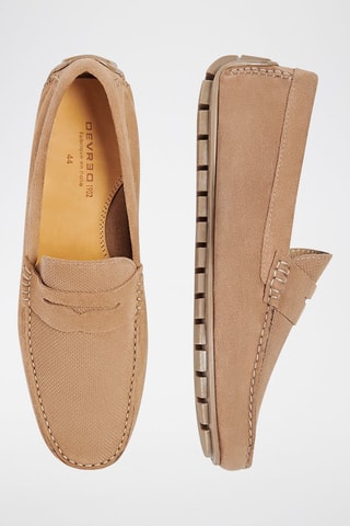 Mocasines de piel - Beige