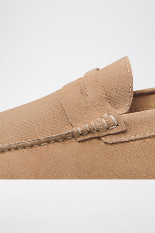 Mocasines de piel - Beige