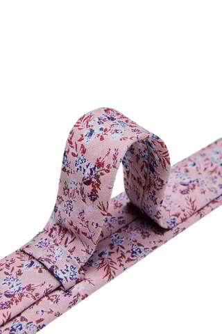 Corbata de lino - Malva