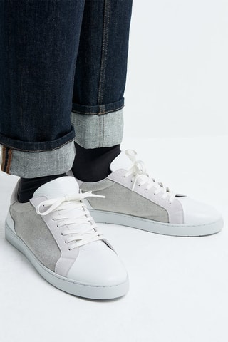 Zapatillas de piel - Blanco