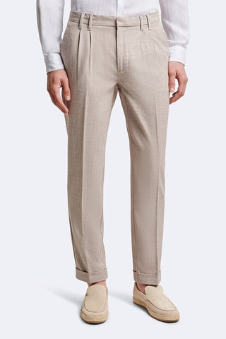Pantalón slim - Beige